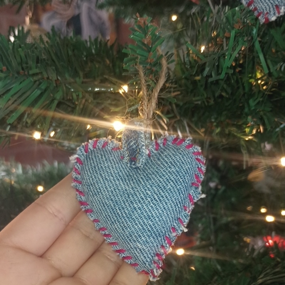 (3) Handcrafted Heart Ornaments - Picture 4 of 4